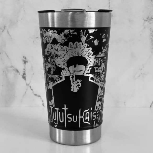 COPO TÉRMICO Jujutsu Kaisen personalizado a laser  360º graus PREMIUM 473 ml