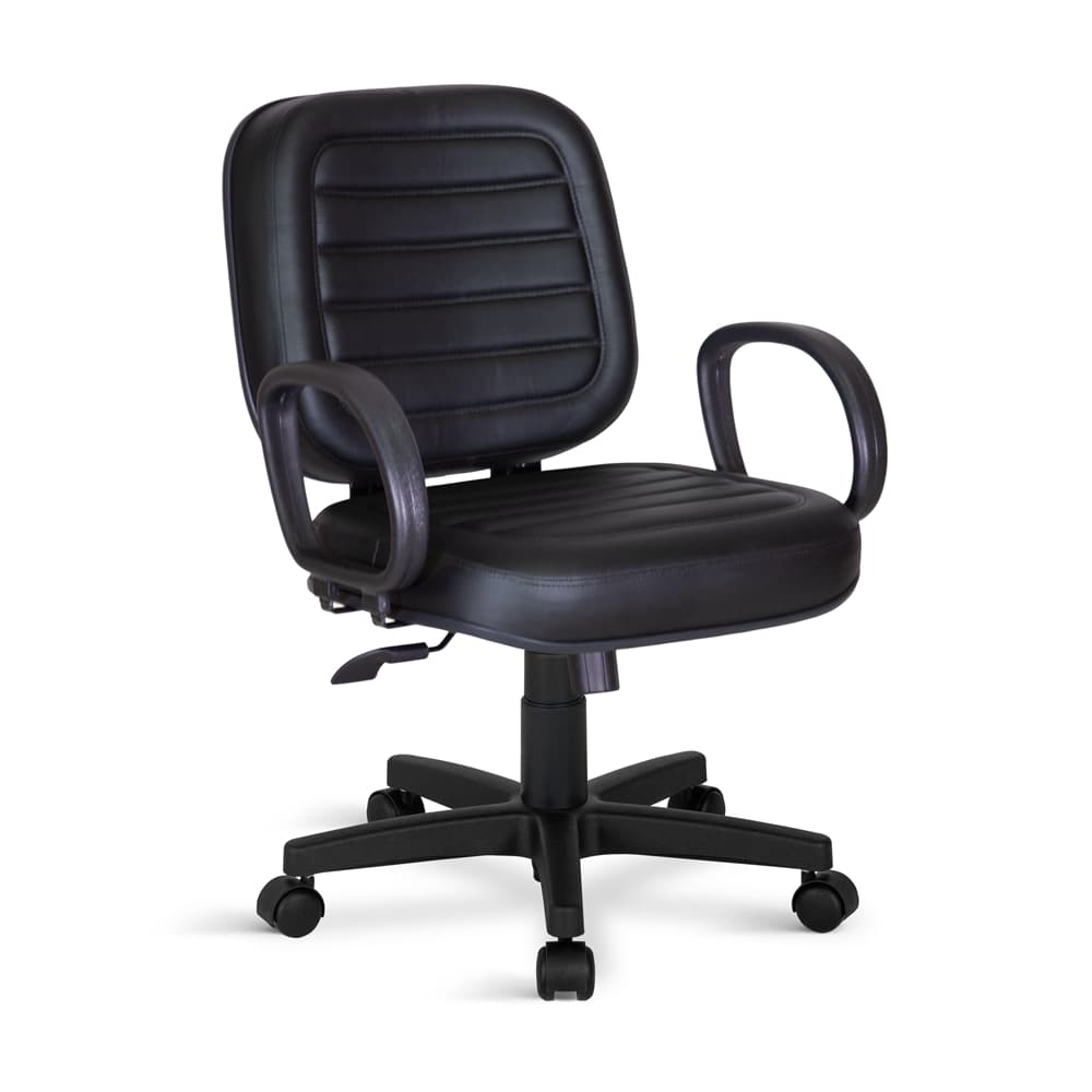 Cadeira De Escritório Giratória Reforçada Para Obeso PO Plus Size Reclinável Com Regulagem de Altura Belluno Courvin