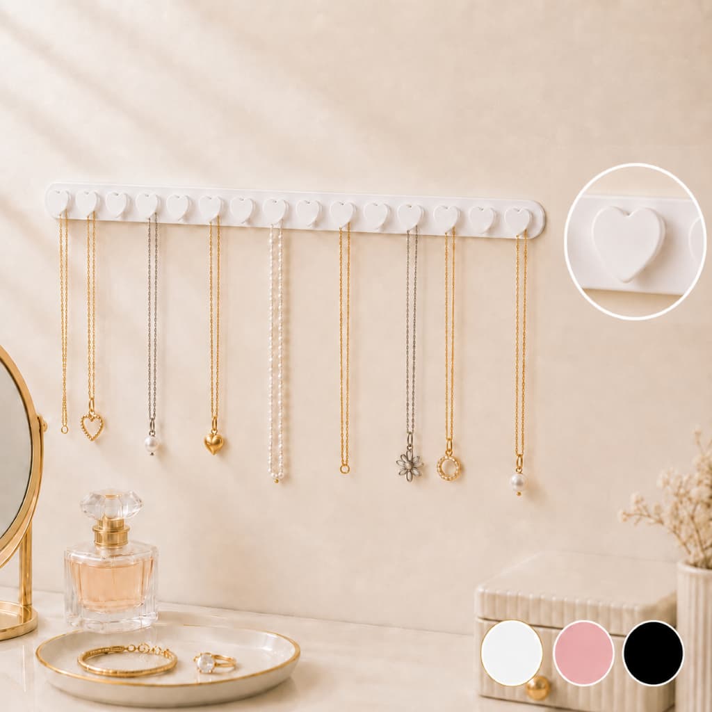 Suporte Organizador de Parede Para Joias para Pendurar Anéis Colares Pulseiras 3M Dupla face 22cm