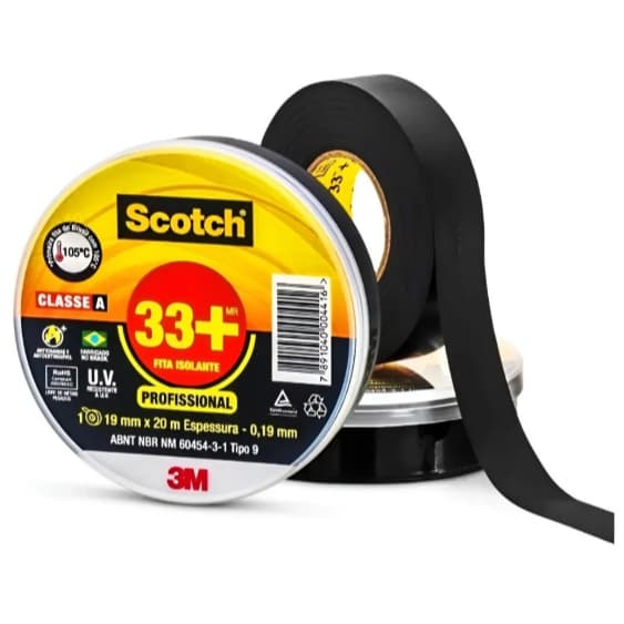 Fita Isolante 3m Scotch 33+ Profissional 20 Metros