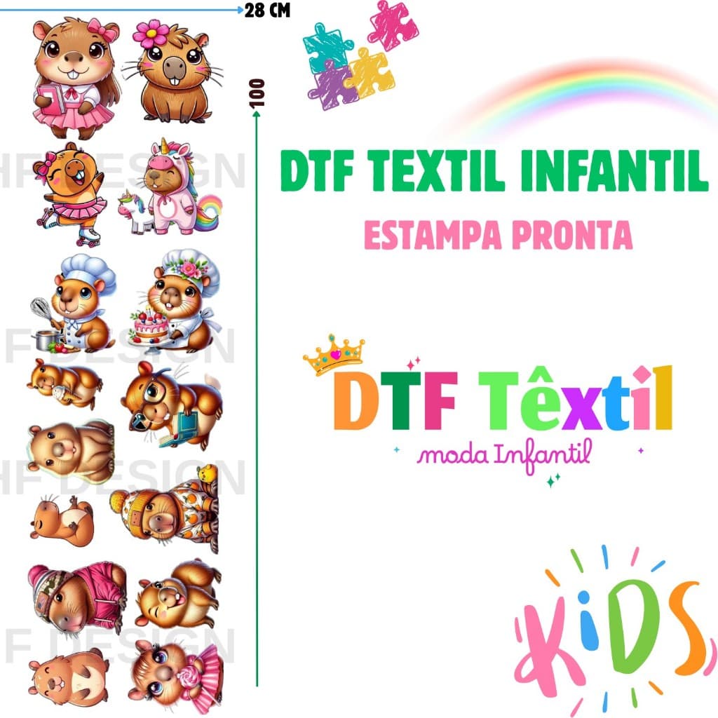 DTF Textil Aplique Termocolante Infantil Para Tecidos Estampa Pronta Ref848 Envio 24hs