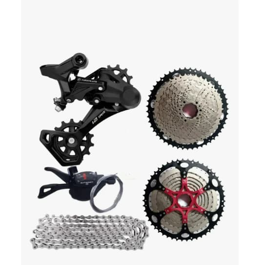 Kit Grupo Absolute 12v Transmissão + Cassete + Corrente Mtb