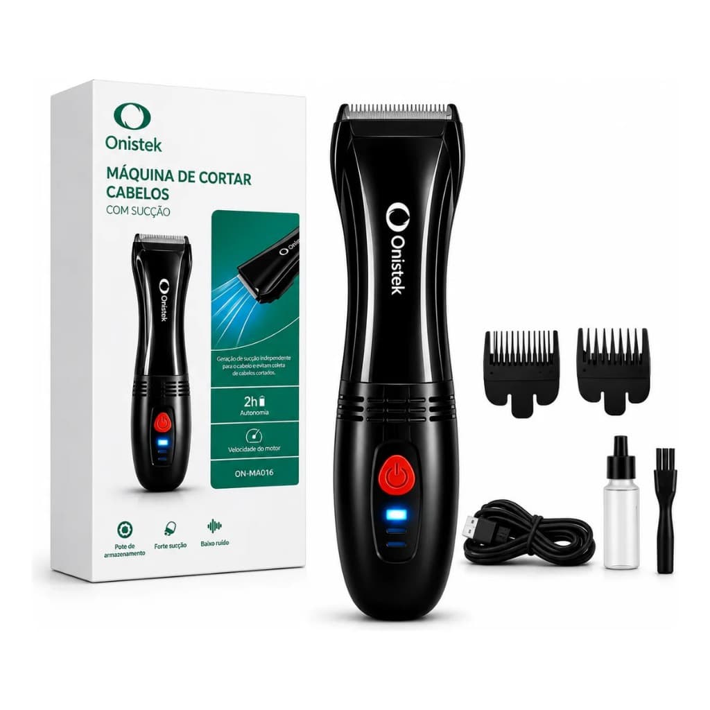 Máquina De Cortar Cabelo Com Sucção Sem Sujeira Sem Fio