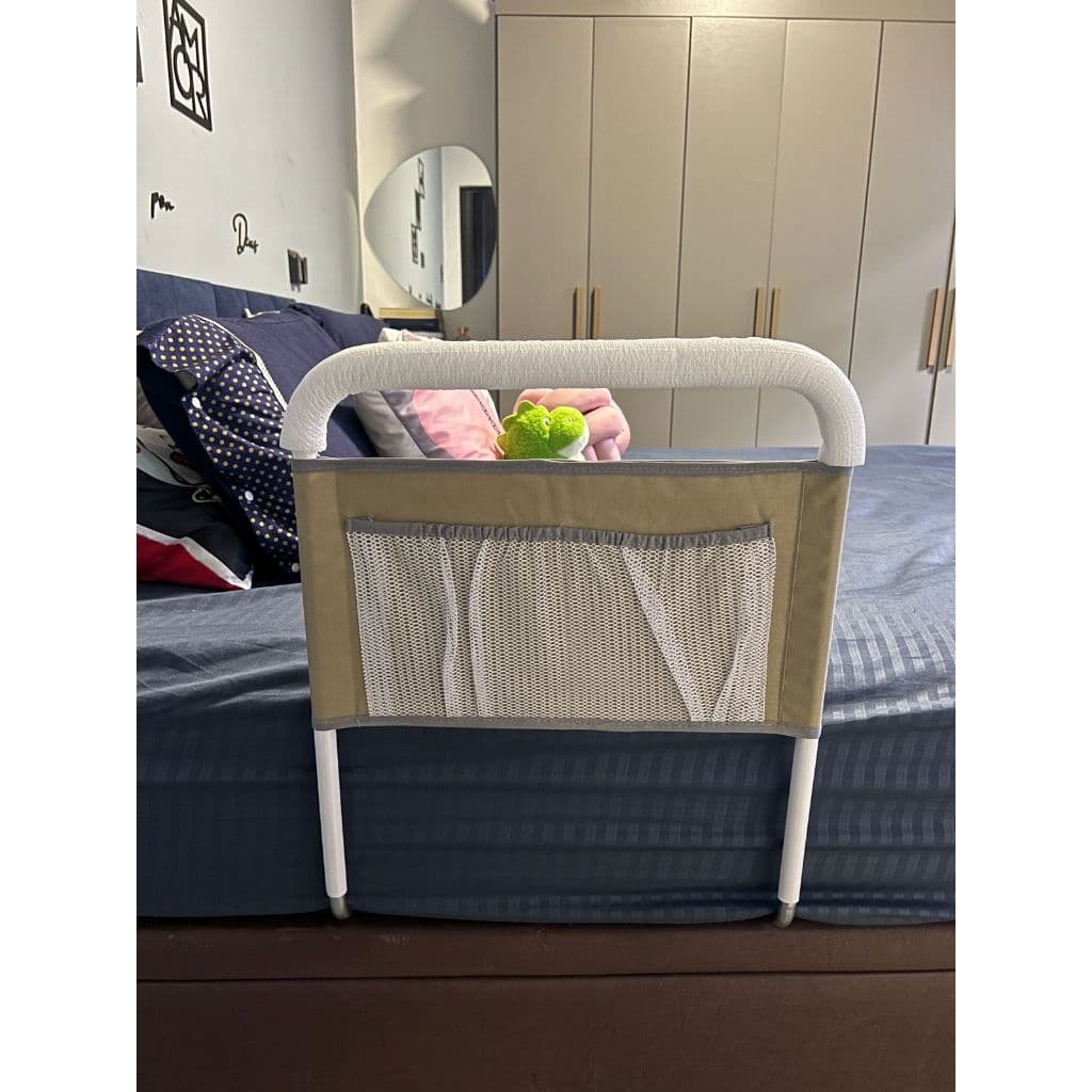 Grade De Cama...BEGE... Proteção Barra De Apoio Para Idosos Premium