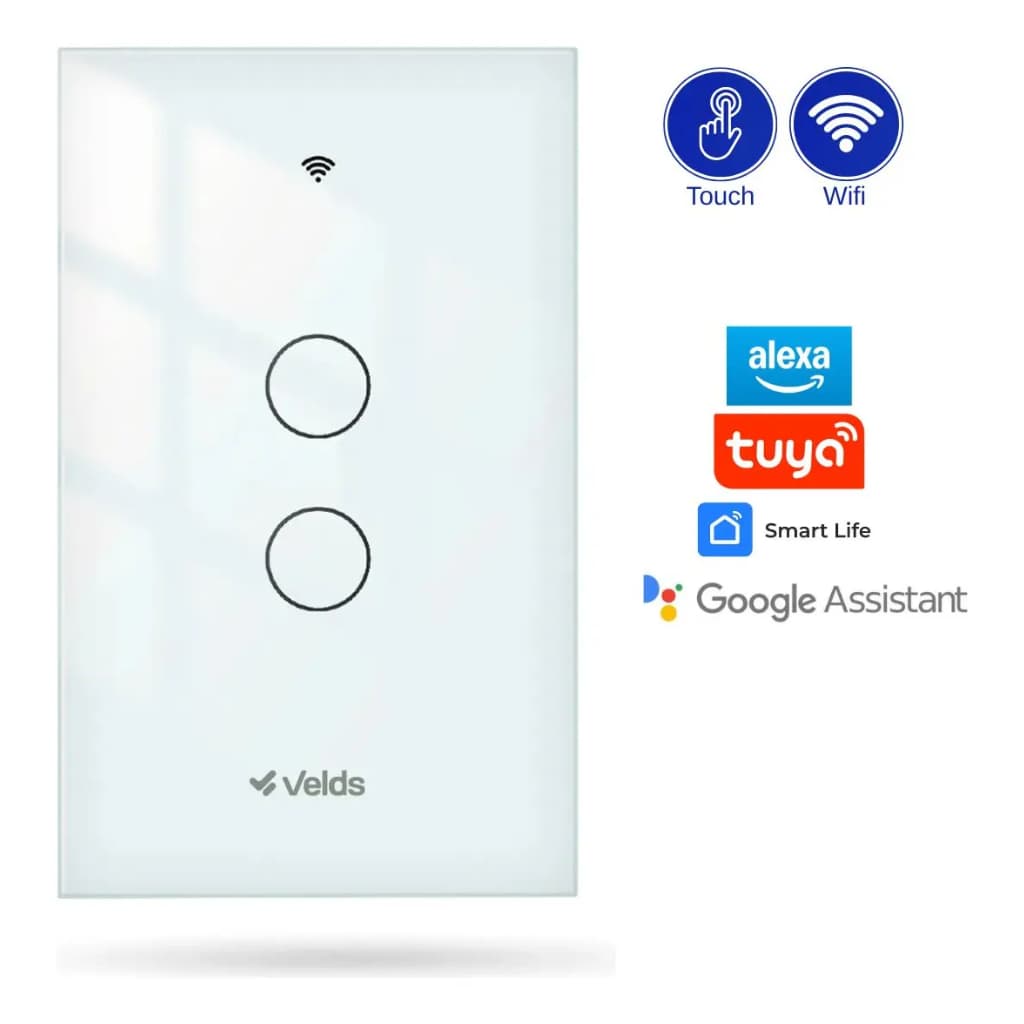 Interruptor Inteligente Wifi 2 Botões Touch Bivolt Branco
