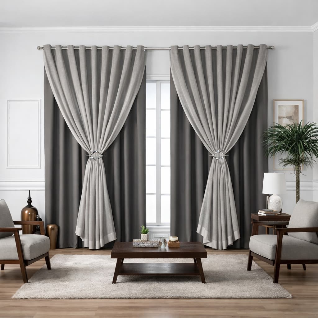 Cortina Blackout Com Linho 5 Metros x 2.80 Para Sala Quarto Veda Claridade Cortina Com Forro