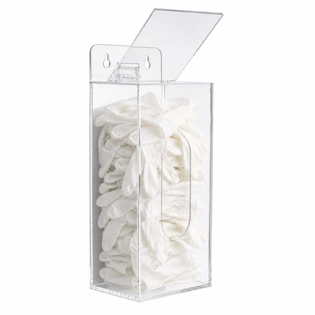 Suporte Mascaras Luvas Propés Dispenser EPIs em Acrílico