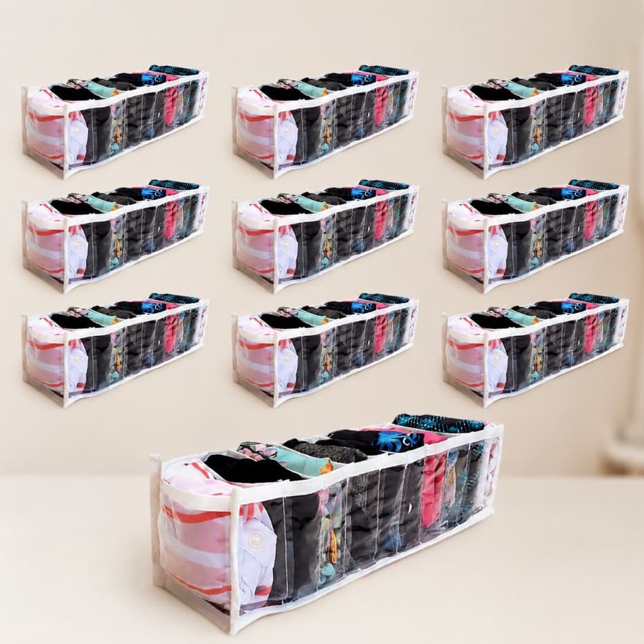 KIT 10 colmeia organizadoras gaveta P roupa de bebê com 10 espaços