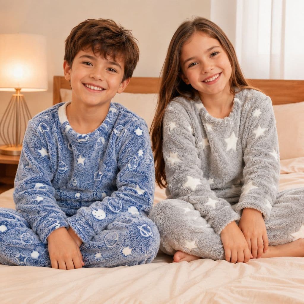 Pijama Infantil Felpudo Quentinho Menina Menino Toque Macio Inverno 4 ao 10 Anos