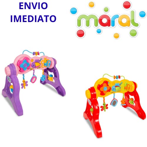 Brinquedo para Bebê Centro de Atividades Play Gym Colorido ou Rosa com Som Maral