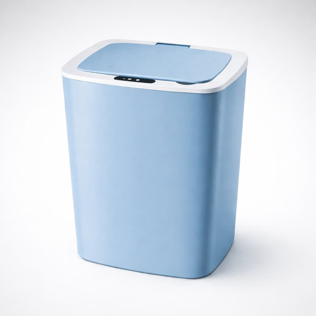 Lixeira Automática 14L com Sensor Touch Inteligente para Cozinha Banheiro Azul