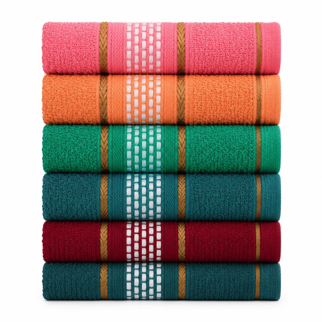 Kit 12 ou 06 Toalhas de Rosto Slim Para Banheiro Lavabo 45x60 Secagem Rápida Sortidas