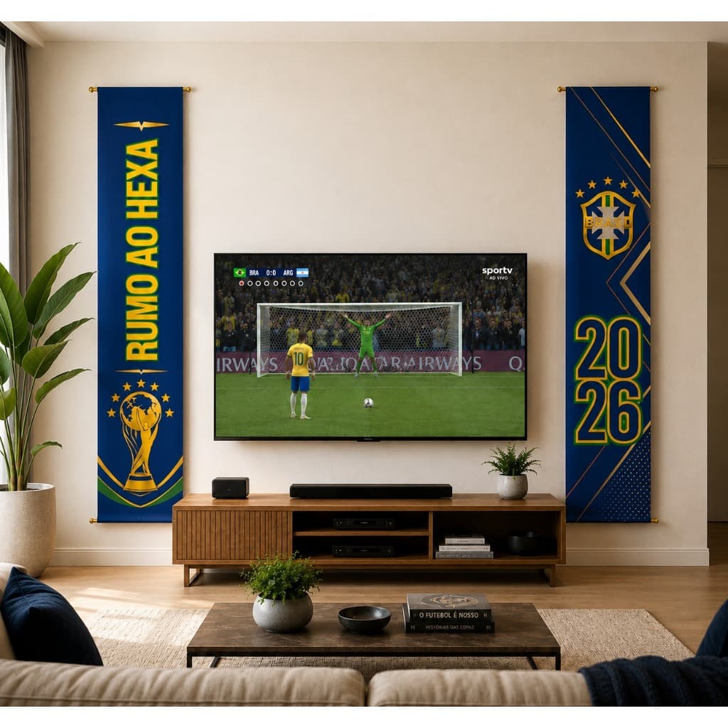 Faixas Premium Brasil Decoração Unica Exclusiva Peças Painel Vertical Copa 2026