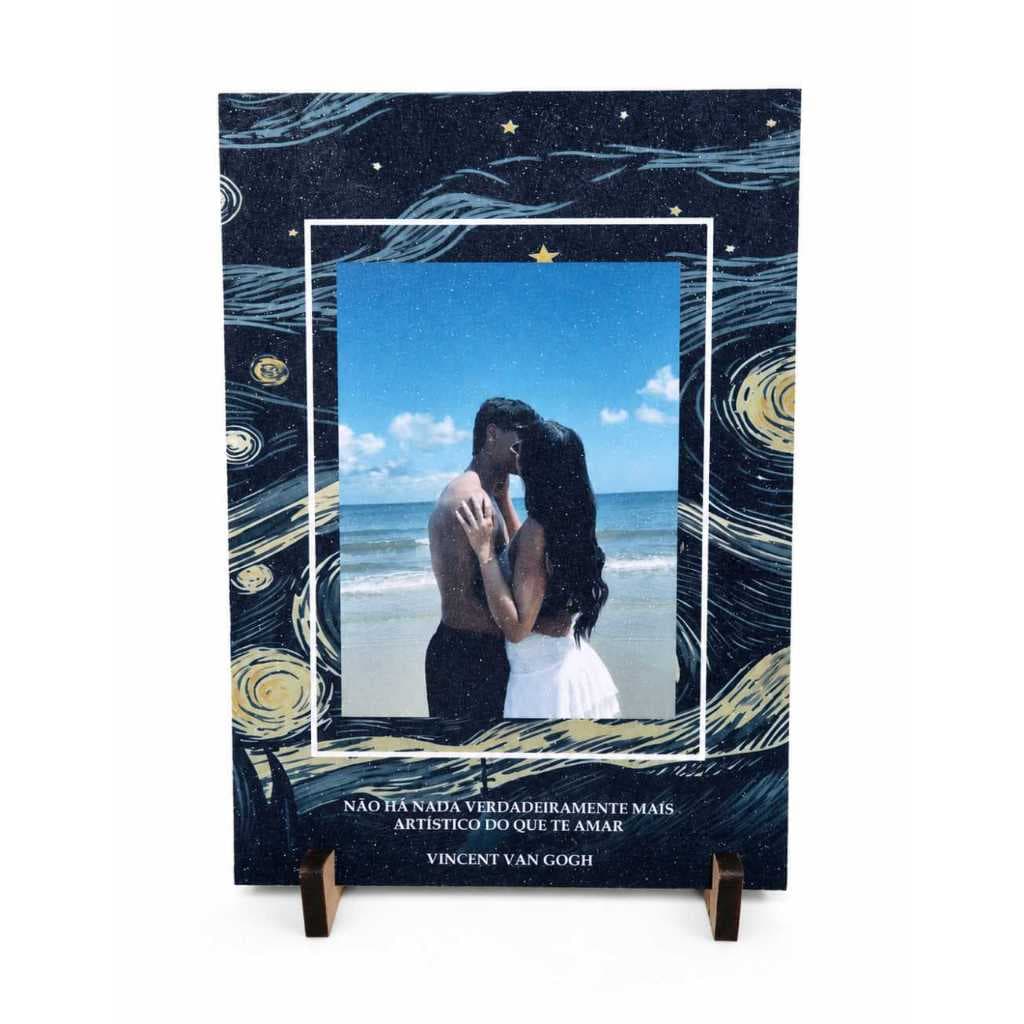 Quadro Personalizado COM SUA FOTO CASAL NAMORADOS