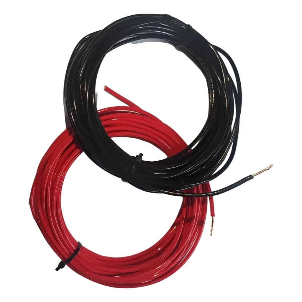 Fio Cabinho Flexível 1,5mm Vermelho E Preto 10 Metros Cada