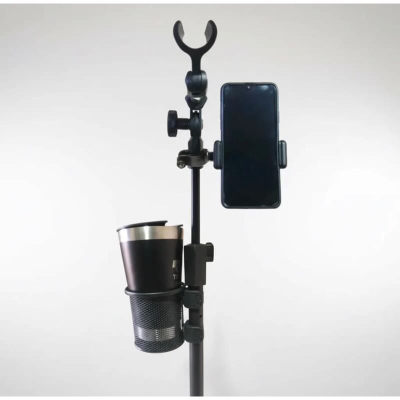 SUPORTE DE CELULAR COM PORTA COPOS PARA MÚSICOS E CANTORES