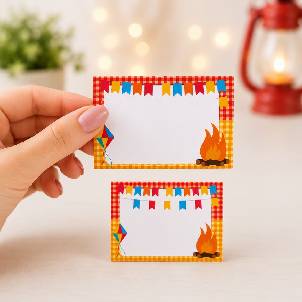 Kit 30 plaquinhas para festa junina - placas para comidas juninas - decoração mesa junina | Plaquinhas Arraiá