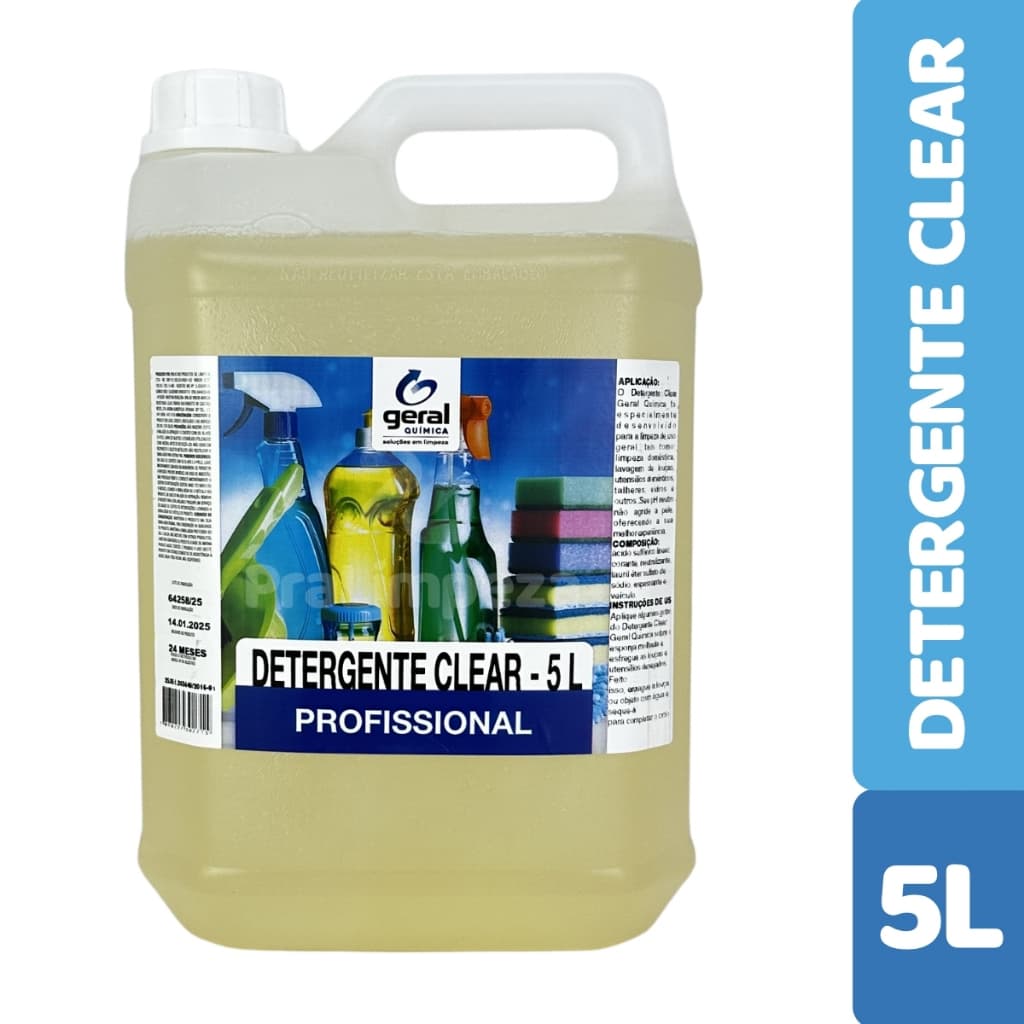 Detergente Clear Líquido Profissional | Lava Louça - 5L