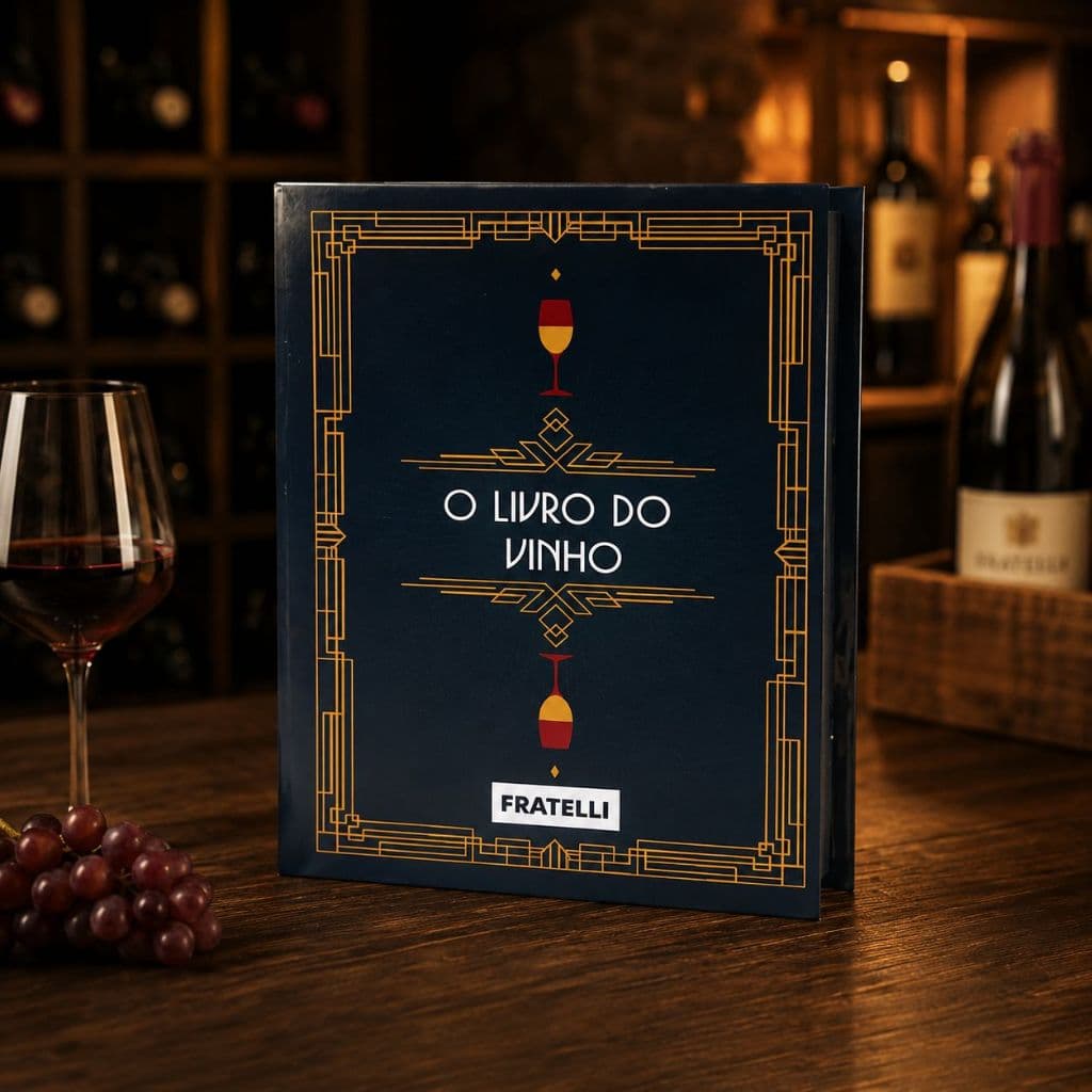 Kit Para Vinhos - O Livro do Vinho - 5 pçs Fratelli Com Saca Rolhas Salva Gotas Cortador e Outros