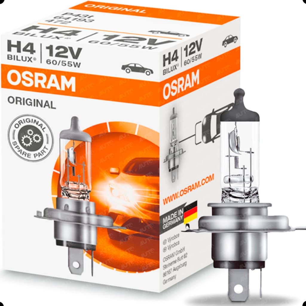 Lâmpada Osram Para Farol Baixo E Alto H4 Halogena 12v 60/55w