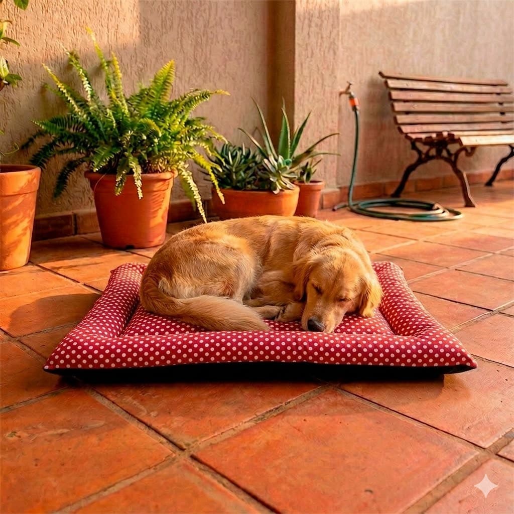 Colchonete Cama Pet Pequeno Impermeável com Zíper Fácil Limpeza 55 x 75 cm