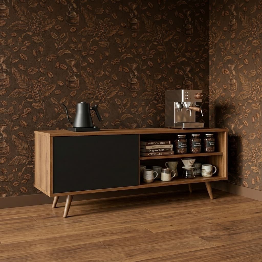 Rack Multiuso com Porta e Nichos para Sala de Estar Elegante