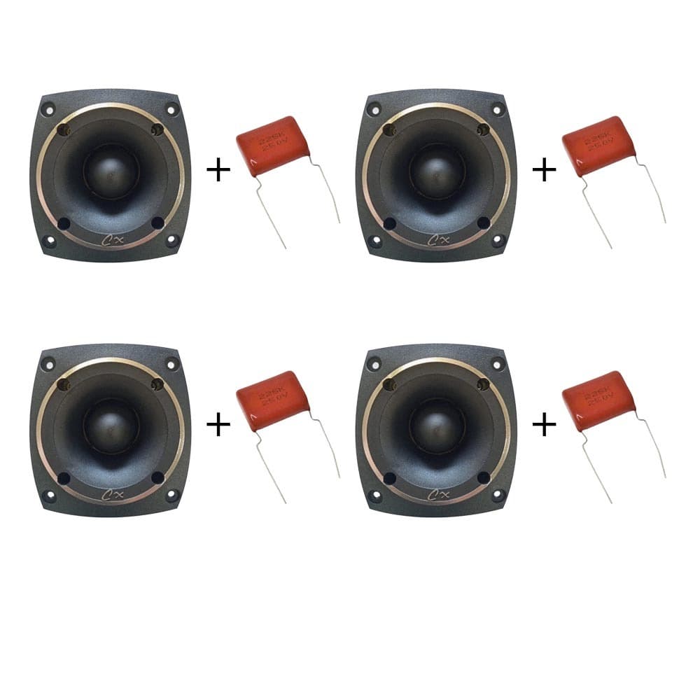 Kit Tuiter 150w Rms 8 Ohms Tweeter Automotivo + Capacitor
