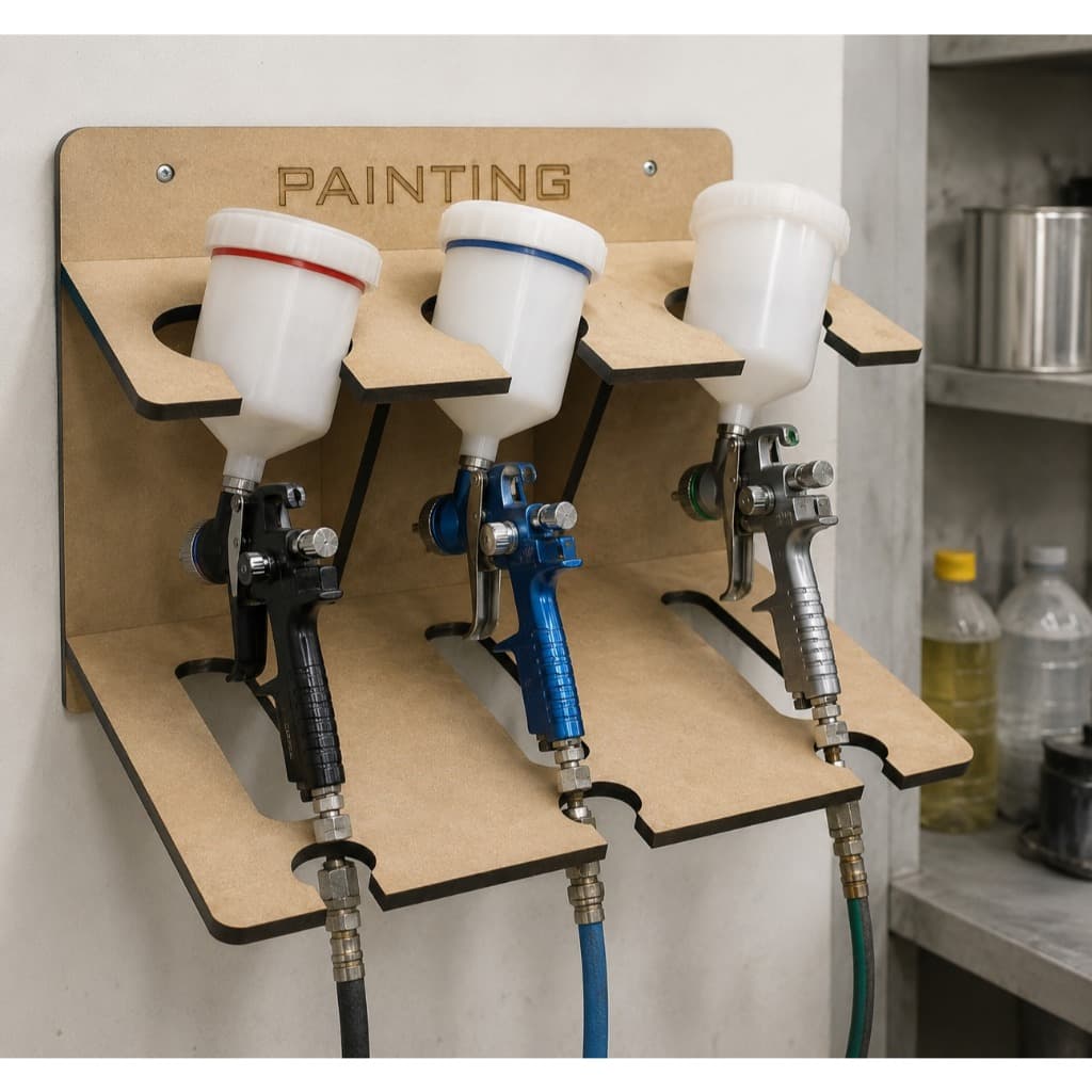 Suporte MDF para Pistola de Pintura