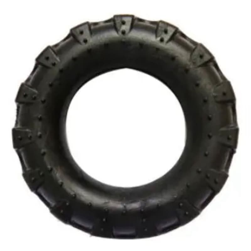 Brinquedo Mordedor Pneu Maciço para Cães - Resistente, Textura Massageadora e Formato Divertido