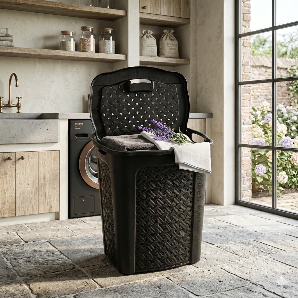 Cesto De Roupa Suja Rattan 45 Litros Super Espaçosa Grande Promoção Envio Imediato