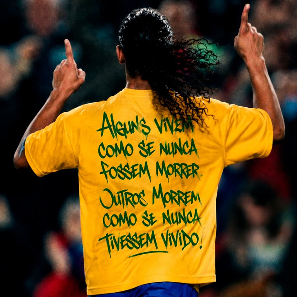 Camiseta Brasil com Frase Camisa Copa Streetwear Personalizada 100% Algodão Cria