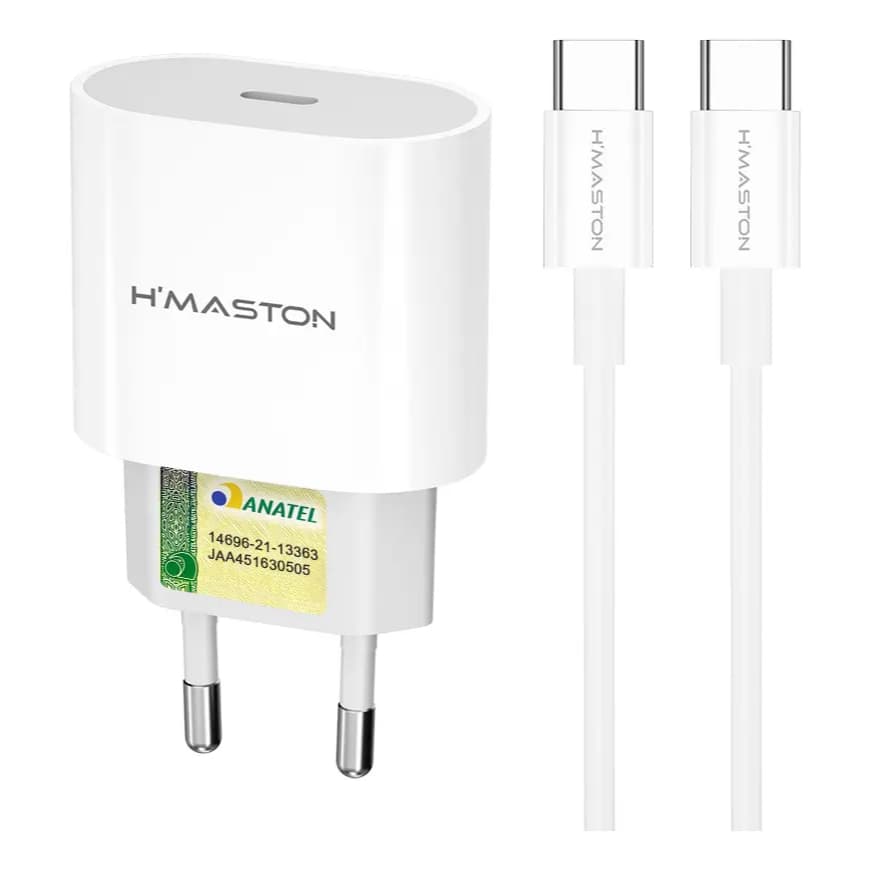 H'maston CB-23 Carregador Turbo  Fonte de Energia ultra Rápido 30W Cabo Tipo-C
