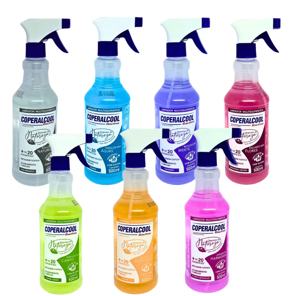 Limpador Perfumado de Ambientes Bacfree Multiuso Multissuperficie 500ml Limpeza Completa Coperalcool