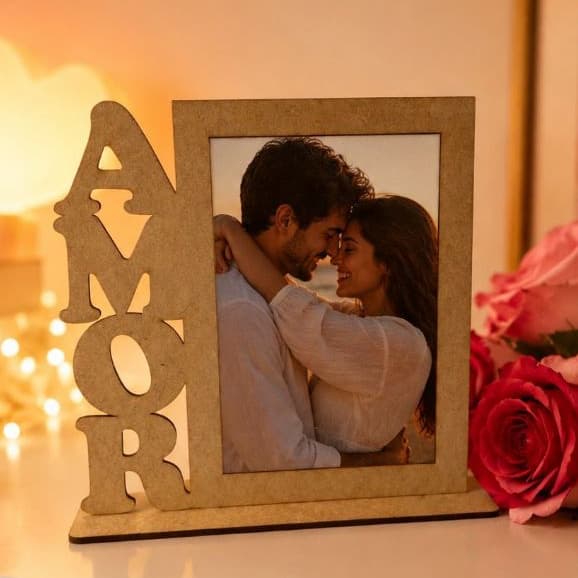 Kit 10 Porta Retrato 10x15 Mdf Amor Decoração para Sala Casa