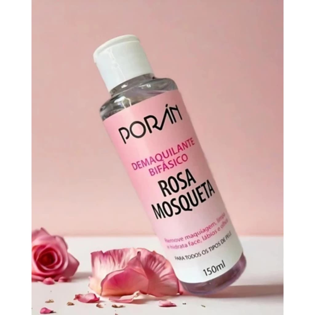Demaquilante Bifásico Rosa Mosqueta Porán 150ml