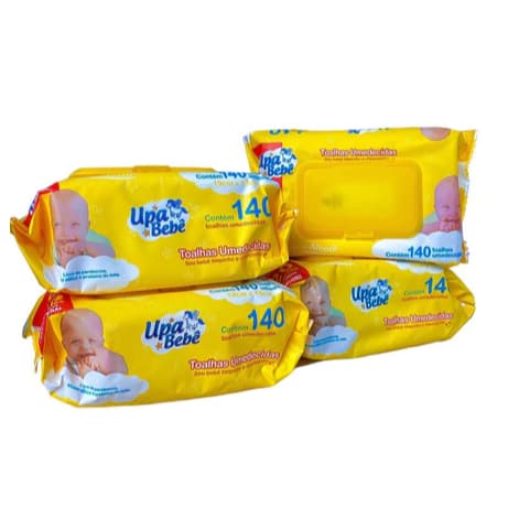 280 Unidades Lencinhos Bebe Toalha Umedecido Marca - Upa Bebê  Barato Com Tampa