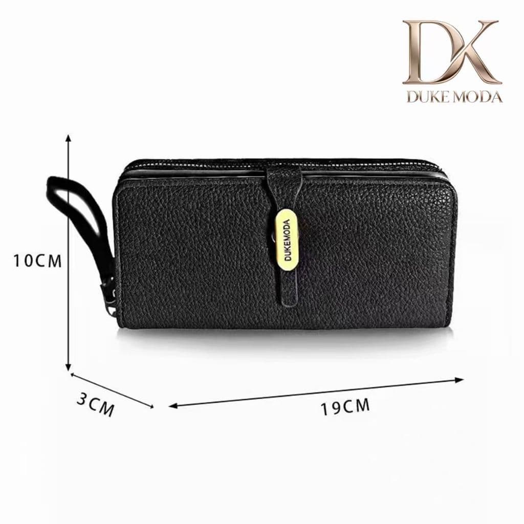 DUKE Carteira Longa Feminina-Fechamento por Zíper Suave, Ideal para Dia-a-Dia Multiuso.N121-54
