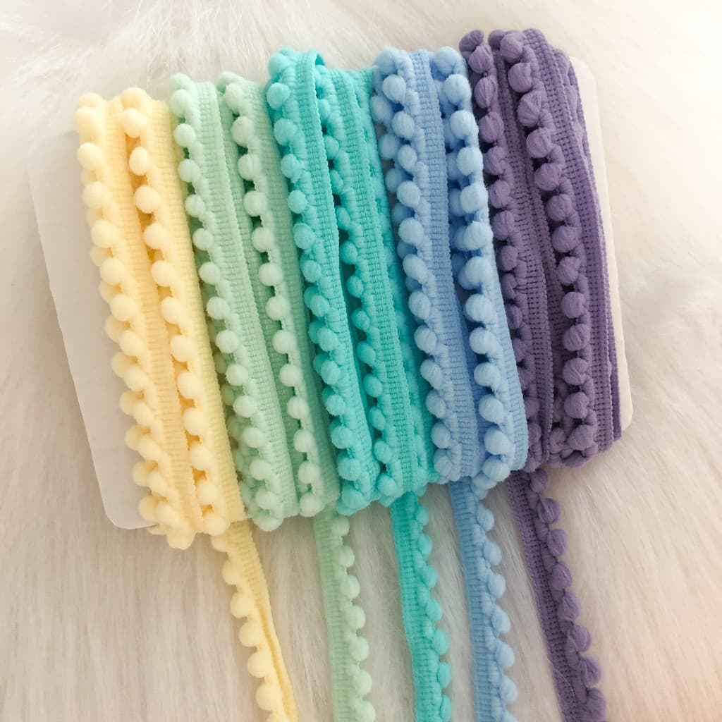 Fita Pompom 11mm, kits 3 , 4 ou 6 metros, passamanaria Grelot pompom mini