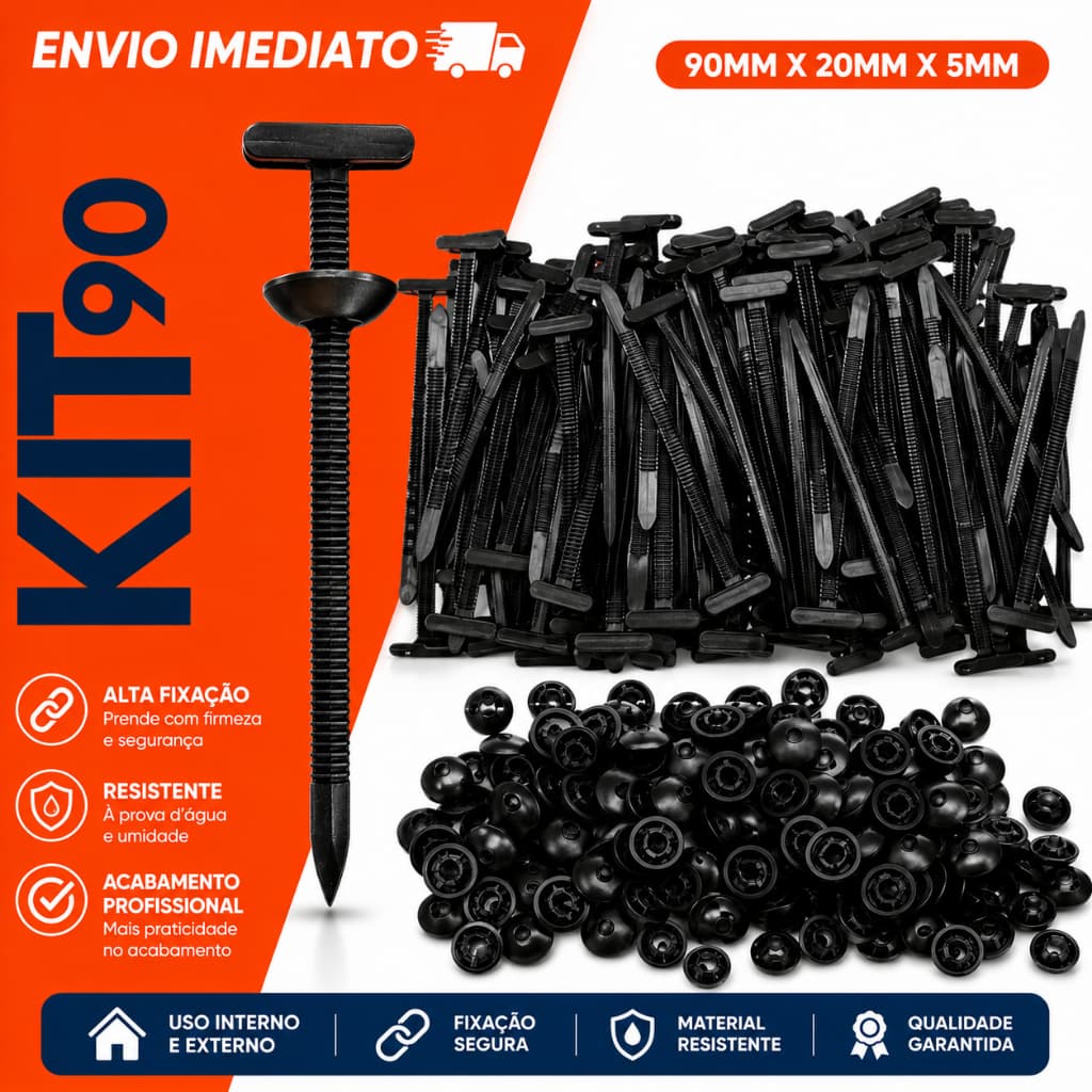 Kits Fivelas Nylon Universal Abraçadeira Enforca Gato Fixação Rápida Automotiva Multiuso