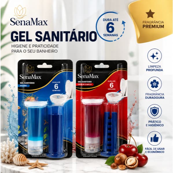 Gel Sanitário Banheiro 37g Aplicador Fácil Premium Limpeza Sanitária Perfume Duradouro