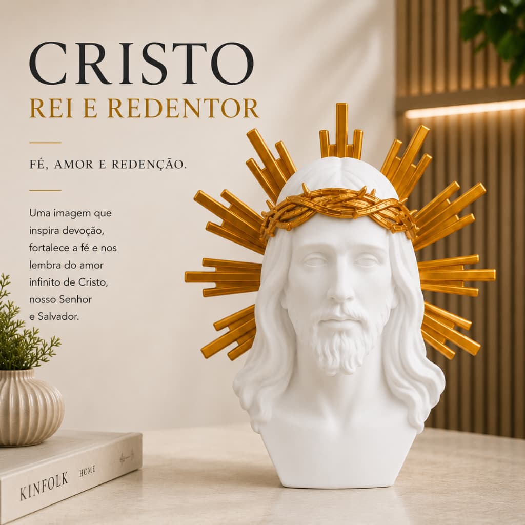 Esculturas Religiosas Cristã Decorativa - Estátua Moderna para Sala, Quarto e Altar