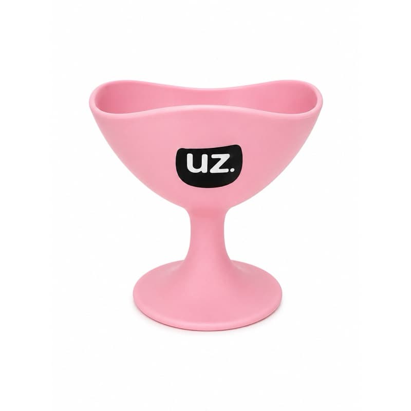 Taça Para Sorvete Gold 300ml Rosa Uz Plástico Resistente Sobremesa Açaí Milk Shake Promoção