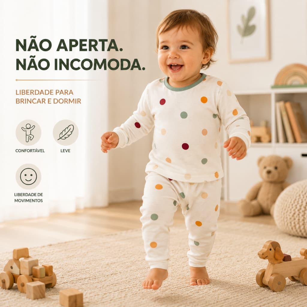 Pijama Infantil Suede Premium Manga Longa Não Dá Bolinha Toque Macio Inverno