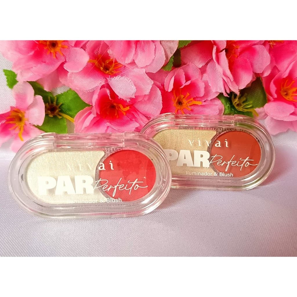 BLUSH E ILUMINADOR 2 EM 1 PAR PERFEITO ESTOJO VIVAI