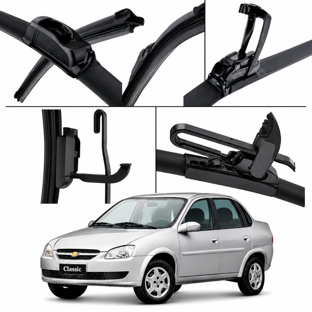 Palheta Limpador Para-brisa Chevrolet Classic 1995 a 2016 Dianteira Silicone Premium