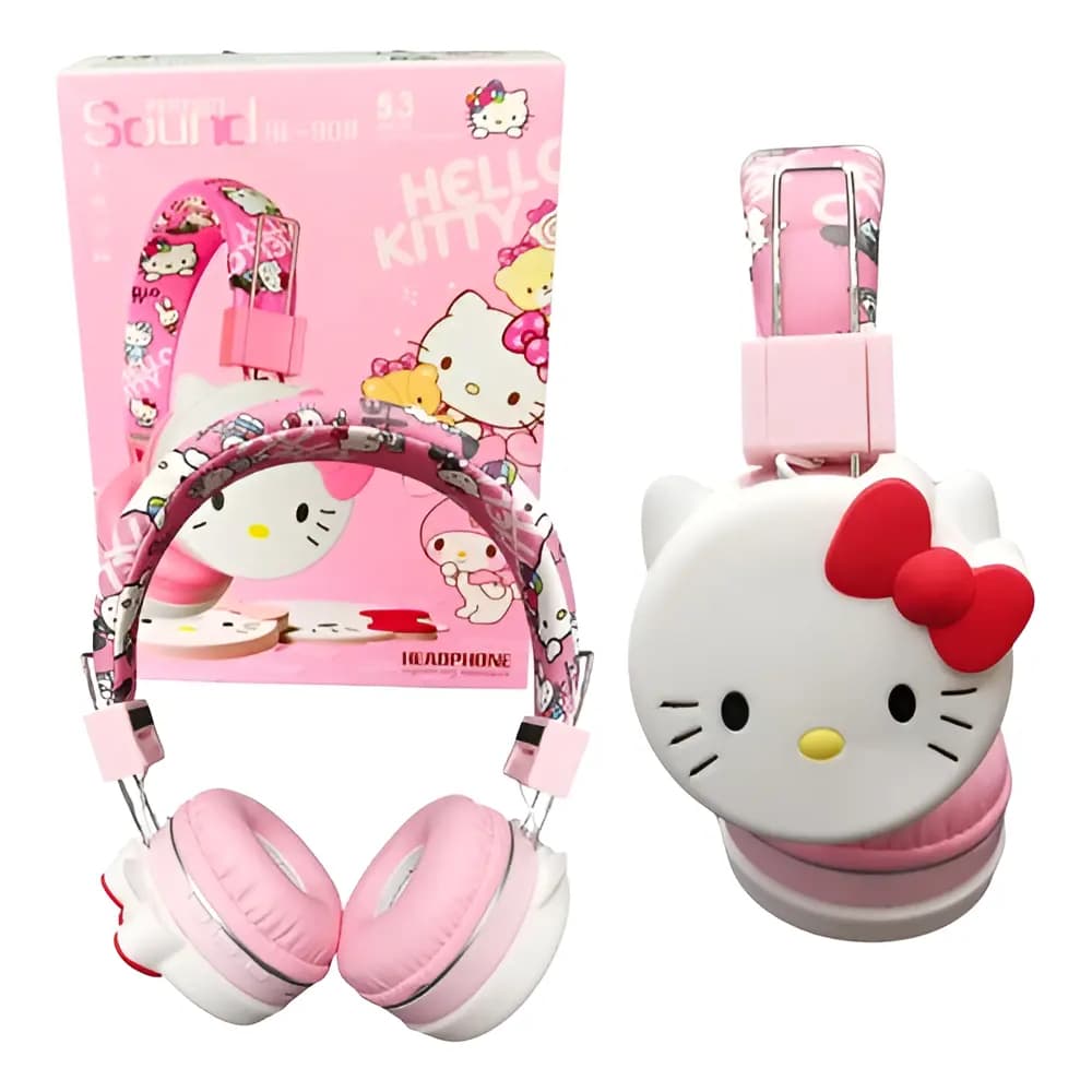 Fone Bluetooth Sem Fio Hello Kitty Rosa – Headset Infantil Fofo