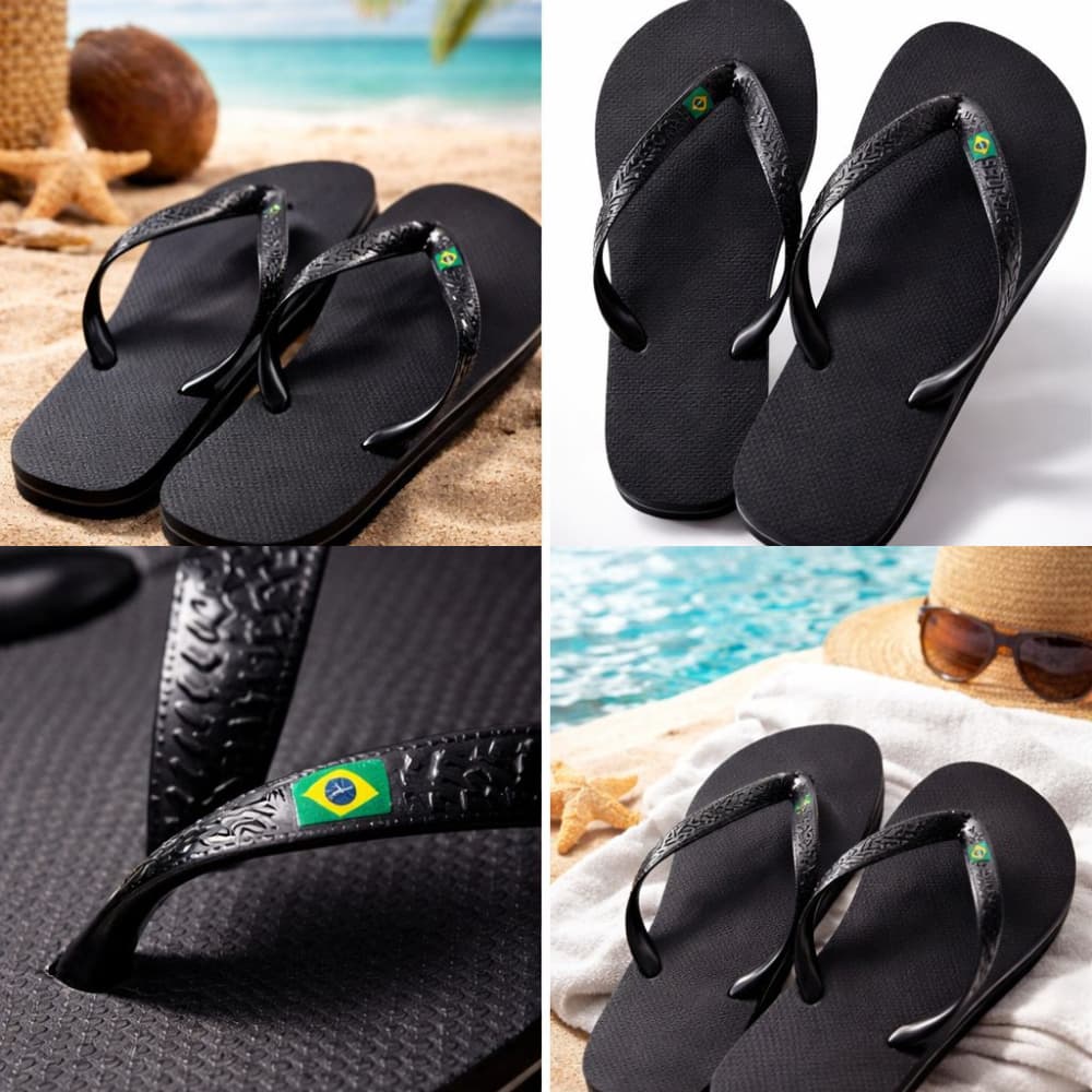 CHINELO TRADICIONAL BANDEIRINHA BRASIL NA BORRACHA ENVIO IMEDIATO