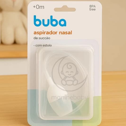 Aspirador Nasal Buba de Succão com Estojo Aspirador Nasal Para Bebês buba Aspirar Baby Nariz