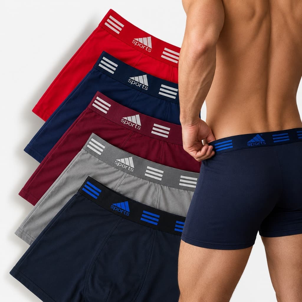 Kit 10 Cueca Boxer Elásticas Microfibra Lisas Adulto Masculina