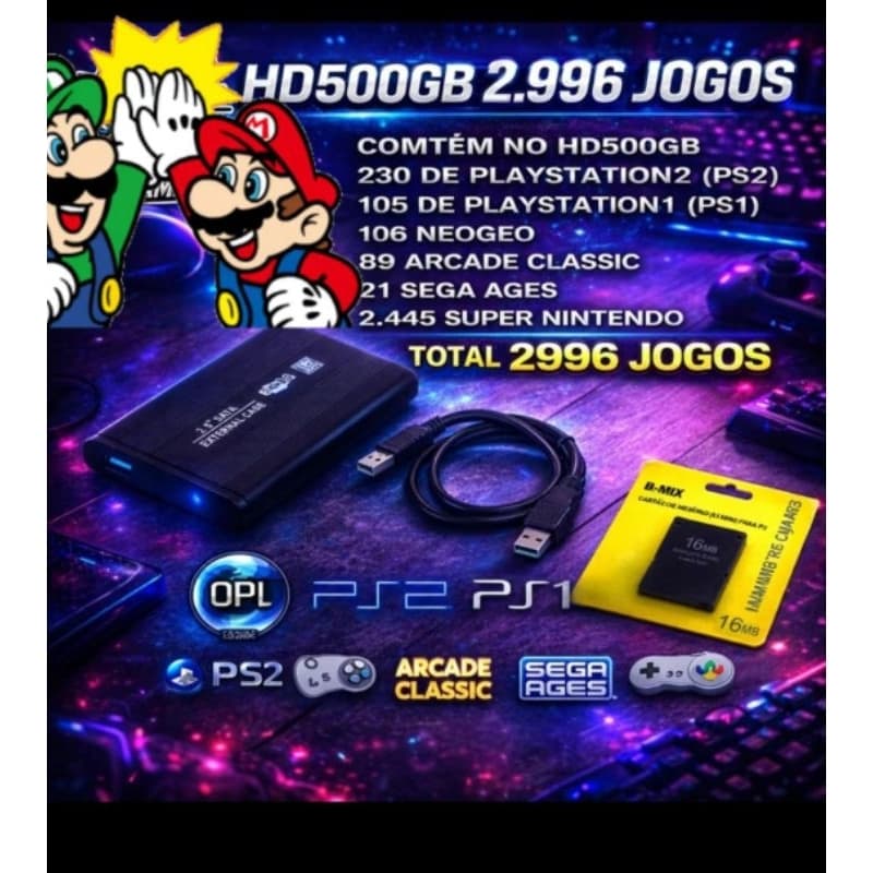Temos kit opl p/ seu console p2